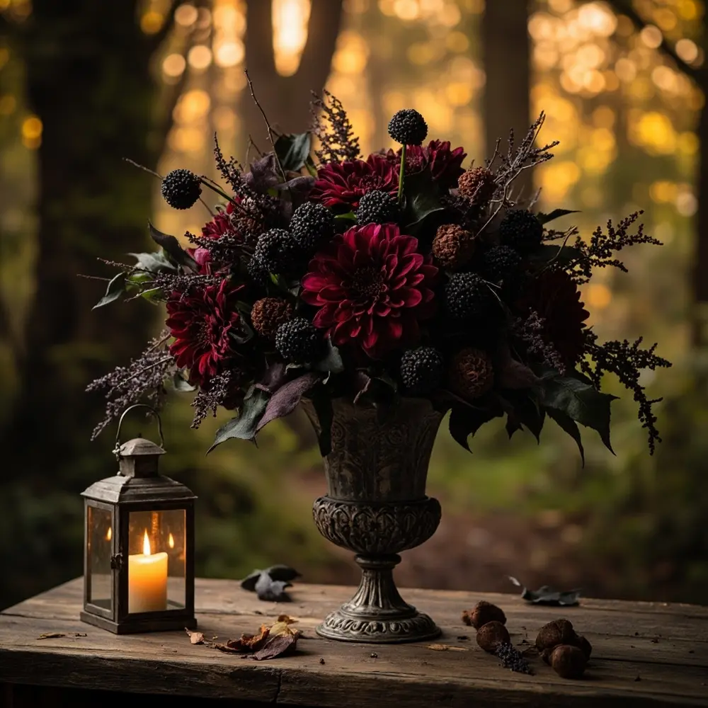 Scabiosa foraged berries dahlia h2 5 038 with moody