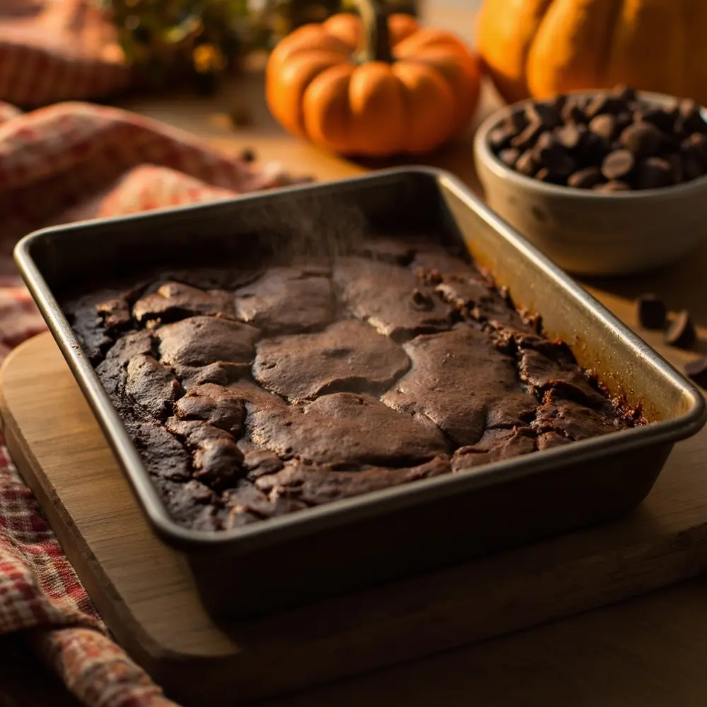 Wickedly Delicious: Easy Halloween Baking Ideas for Spooky & Sweet Treats 5 Baked cut be em a ready of 5 warm p still to pan image brownies freshly
