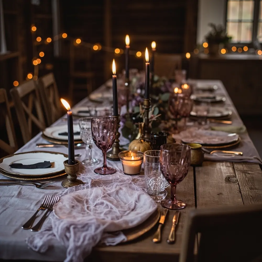 Overlays lace on h3 5 spiderweb tables delicate