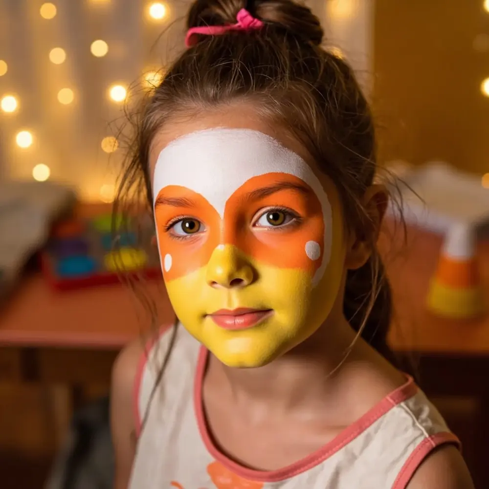 9 Cute & Creative Halloween Makeup Ideas for Tweens & Teens (Mom-Approved!) 6 Teen instruction corn inspired perhaps by with look on a tri cheeks p small or the accents gradient eyelids candy as color image placement makeup 6 tween