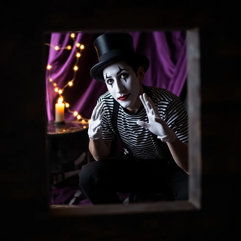 15 Clever & Quick Last-Minute Halloween Birthday Costumes for Party Guests 6 Be instruction mime perhaps a box stuck p and costume in person image placement makeup 6 to pretending