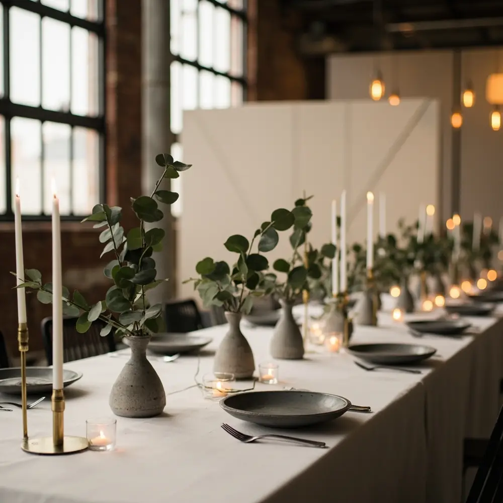 Plan Your Uniquely You Alt Wedding: The Ultimate Guide to Non-Traditional Nuptials 6 Stylish perhaps setting minimalist contemporary a of modern sleek p wedding or in attire image couple 6 table photo
