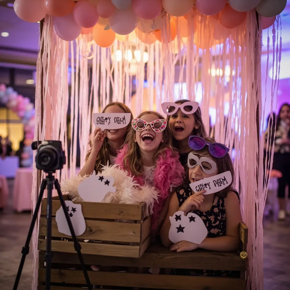 10 Adorably Spooky Pastel Ghost Birthday Party Ideas for Kids 6 Ghost booth h2 6 pastel photo fun