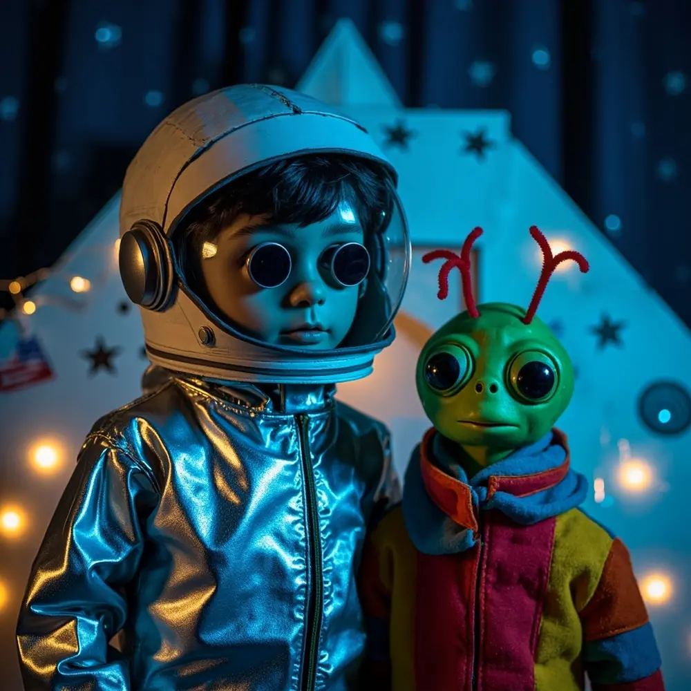 12 Creative Sibling Halloween Costume Ideas That Are a Perfect Match 6 With sibling astronaut a p another fun and one an costume alien in colorful image helmet 6 suit