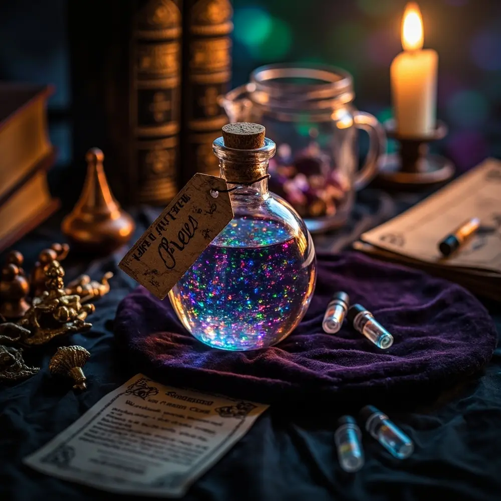 10 Easy DIY Halloween Wedding Favor Ideas Kids Will Go Crazy For 6 8221 8220 instruction components with a of p small glittery other nearby potion colorful captivating image mixing filled placement 6 bottle photo