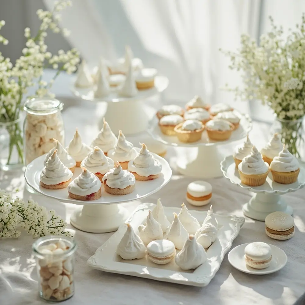 18 Cute Halloween Wedding Ideas (That Are 100% Not Scary for Kids!) 7 White bar h2 dessert 7 ghostly