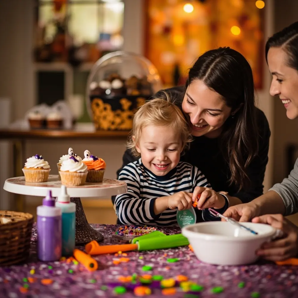 10 Cozy & Cute Halloween Birthday Ideas for Toddlers 7 Friendly ghost pumpkin h2 7 038 decorating cupcake