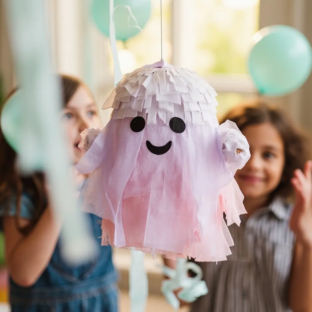15 Dreamy DIY Pastel Halloween Birthday Party Ideas 7 Ata for ghost placement cute a instruction action pi ready hanging 7 pastel p colored image