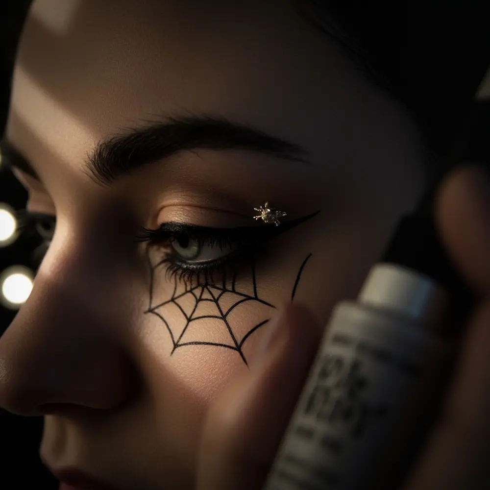 9 Cute & Creative Halloween Makeup Ideas for Tweens & Teens (Mom-Approved!) 7 Drawn teen instruction black corner delicate with on a up of s p small or the outer glitter spider 8217 close eyeliner possibly spiderweb image eye from placement extending tween 7