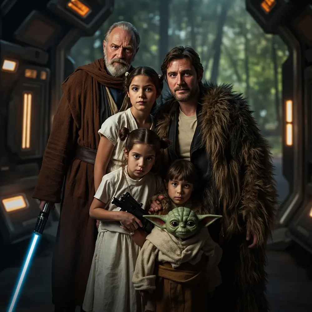 20 Unforgettable Family Halloween Costume Ideas (For 3, 4, or 5!) 7 Characters star instruction wars dressed perhaps with baby family a p in as yoda image carrier placement 7