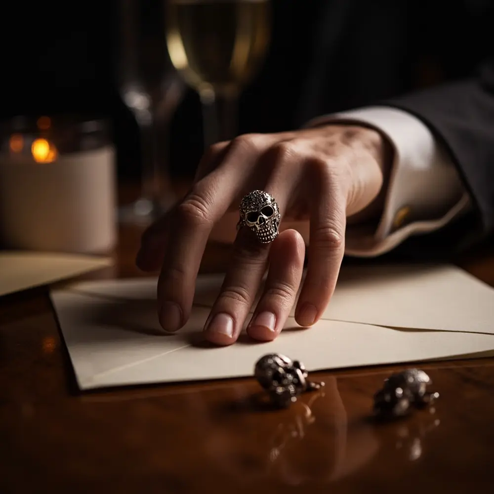 Halloween Wedding Guest Costumes: 25+ Creative Ideas & Essential Etiquette Tips 7 Hand instruction gemstone 14 on a sleeve up of p skull wearing or an close image ring placement cufflink suit elegant
