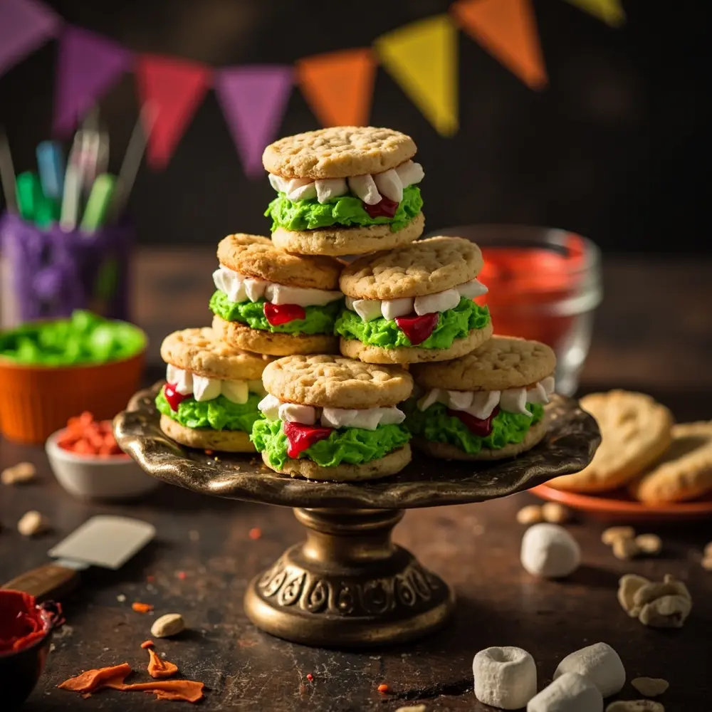 10 Creepy Carnival Foods That Will Haunt Your Halloween Party 7 Cookie monster mouth h2 7 sandwiches