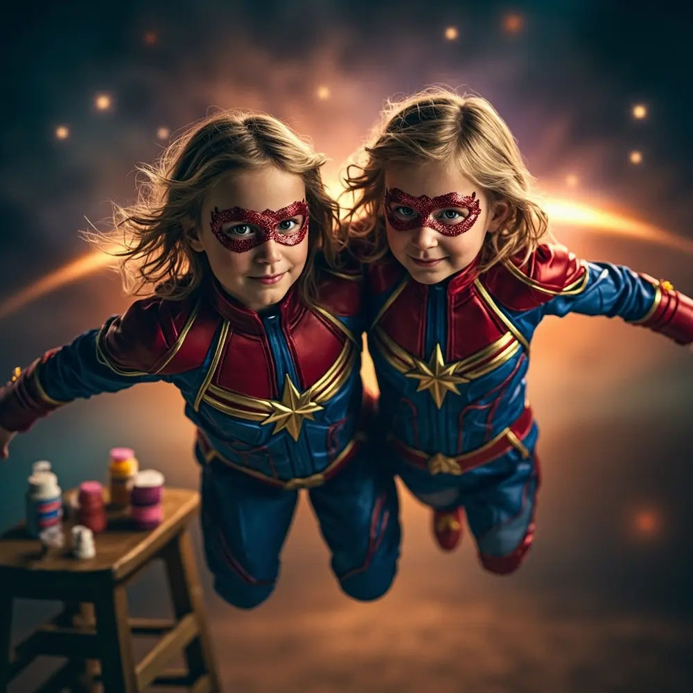 Unleash Your Inner Hero: 14 Epic Superhero Costume Ideas for the Whole Family (DIY & Store-Bought!) 7 Instruction glowing marvel dressed parent effect perhaps with a ms p captain and child as image placement 7