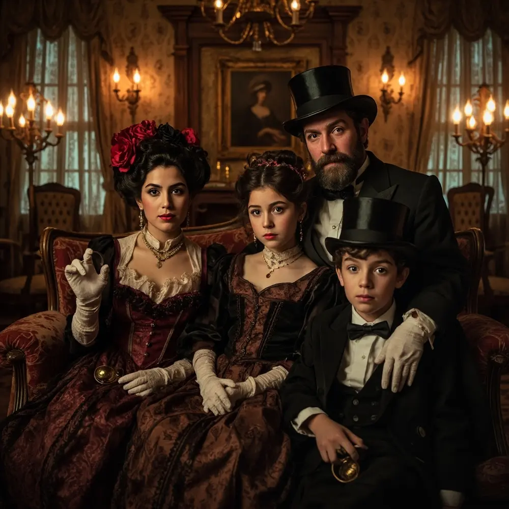 20 Elegant Family Halloween Wedding Costumes for Your Entire Crew 7 Charm victorian h2 7 era