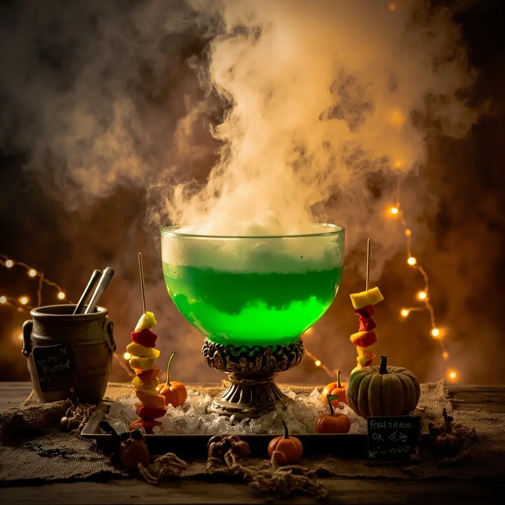How to Host a Spooktacular Kid-Friendly Halloween Harvest Festival Birthday Party 7 Skewers fruit 8217 corn witch h2 7 candy s 038 punch brew