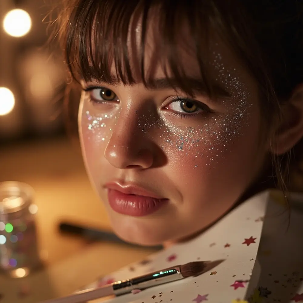 10 Office-Appropriate Halloween Makeup Looks That Are Still Spooky 8 Instruction very with a up cheekbone of p subtle glitter freckles close image area placement tiny few 8