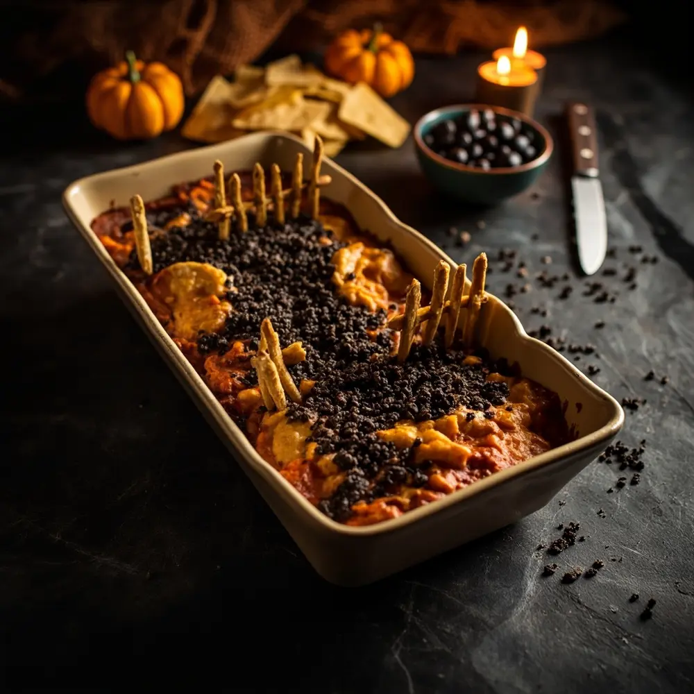 20 Creative & Easy Halloween Treat Ideas for a Spooktacular Party 8 Dirt instruction creative taco overhead graveyard with a of p dip shot tombstones and 8216 8217 image placement 8