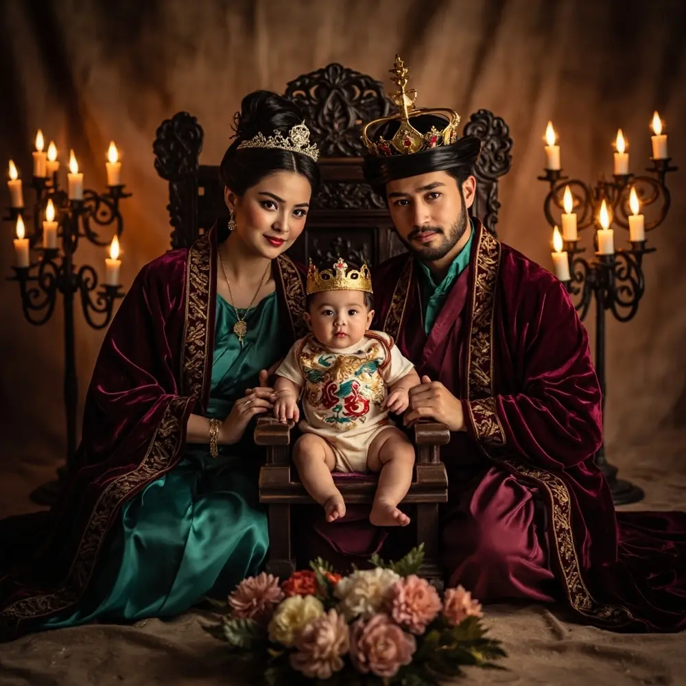 12 Spooktacular Matching Family Costume Ideas for a Halloween Birthday Bash 8 Instruction dressed with sitting baby family like on a throne p the crown in attire chair image placement tiny regal 8