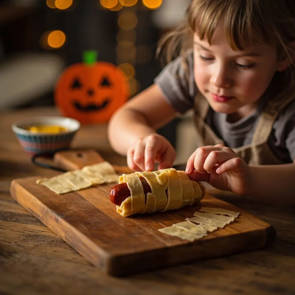 Wickedly Delicious: Easy Halloween Baking Ideas for Spooky & Sweet Treats 8 Board being on em a strips wrapped cutting hot p pastry dogs with image 8
