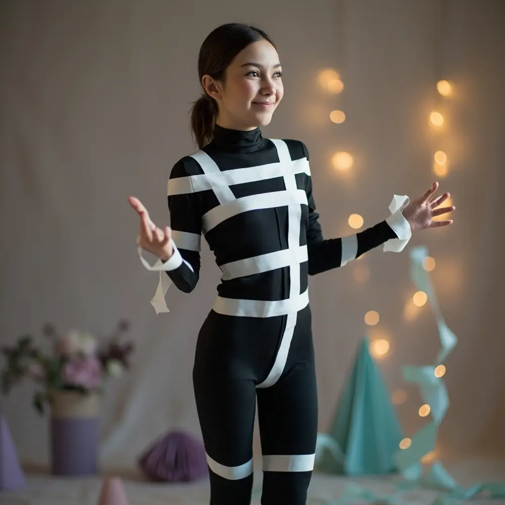 15 Clever & Quick Last-Minute Halloween Birthday Costumes for Party Guests 8 Figure h2 stick the 8