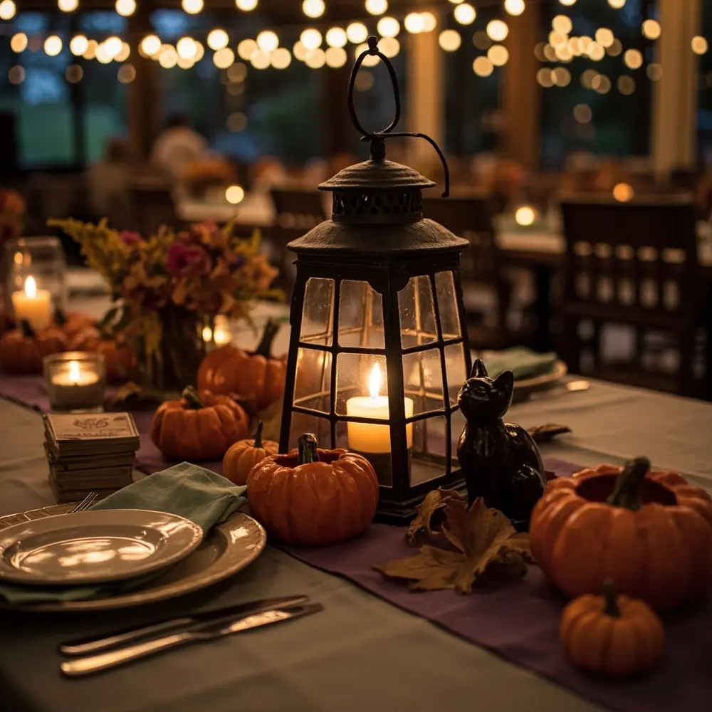 17 Cute Vintage Halloween Wedding Ideas for a Nostalgic Celebration 8 Halloween centerpieces h2 table retro 8