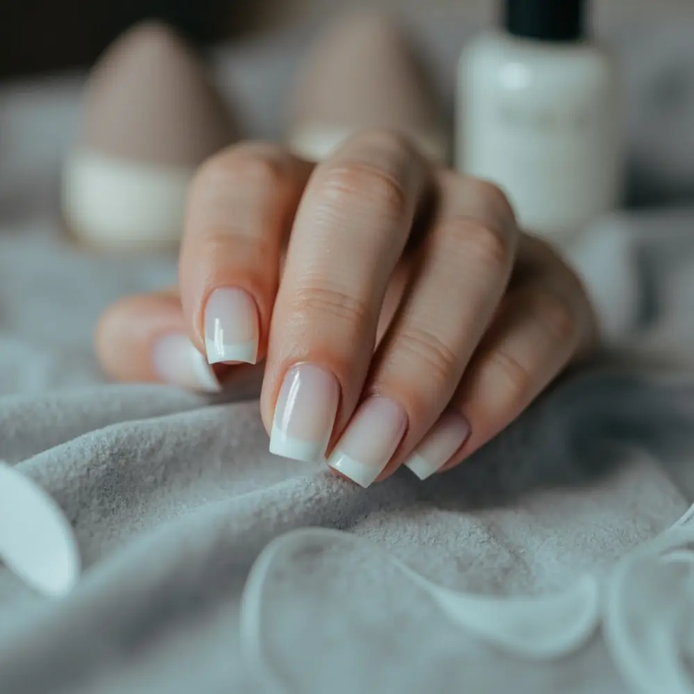 19 Minimalist Halloween Nails for a Modern & Chic Look 8 White ombre h2 ghostly 8