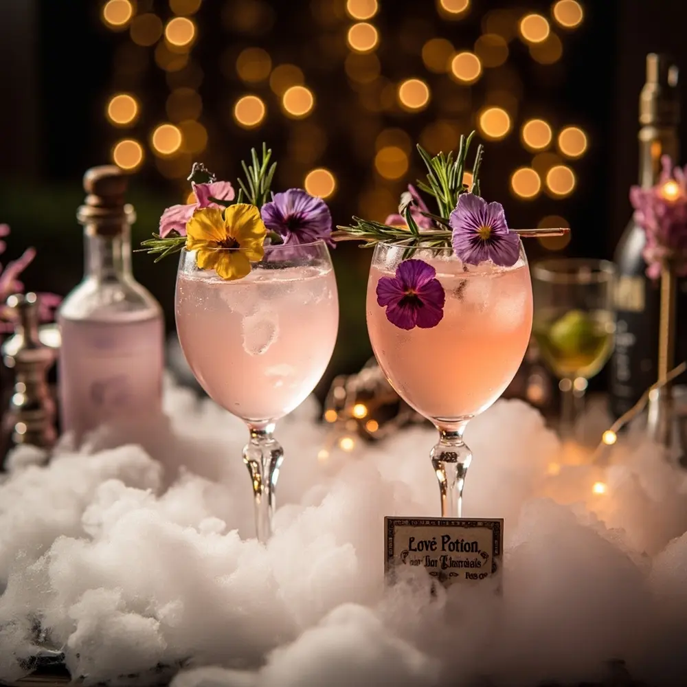 21 Cute Spooky Wedding Ideas That Are More Sweet Than Scary 8 Love signature 8221 8220 cocktails h2 potion 8