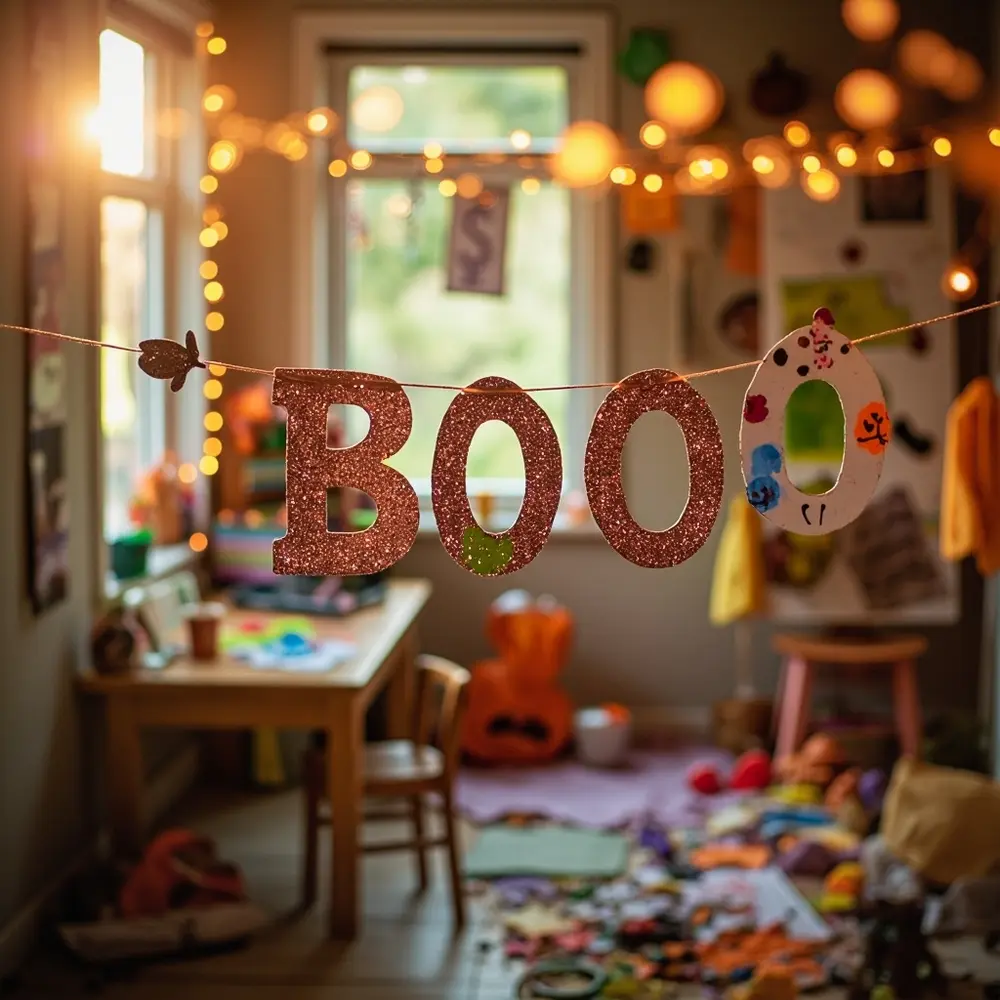 20 Delightfully Non-Scary Halloween Birthday Ideas for Kids 9 Letters friendly 8221 8220 h2 boo banner 9