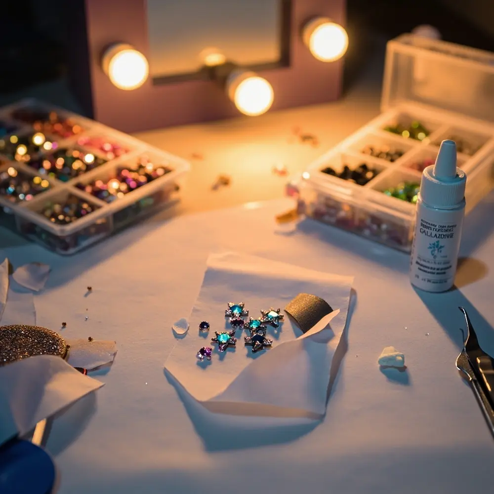 Sparkle & Shine: 10 'Bejeweled' Makeup Looks Inspired by Taylor Swift 9 Shape showing cluster placement on a face instruction the designed p gem or image photo custom 9