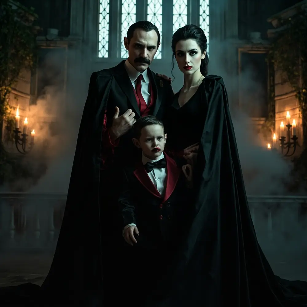 20 Elegant Family Halloween Wedding Costumes for Your Entire Crew 9 Vampires h2 elegant 9