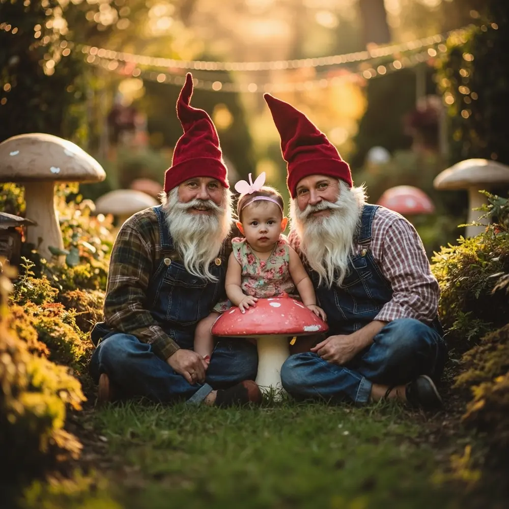 12 Spooktacular Matching Family Costume Ideas for a Halloween Birthday Bash 9 Family gnomes placement a garden instruction and fairy dressed lush in as p image setting 9