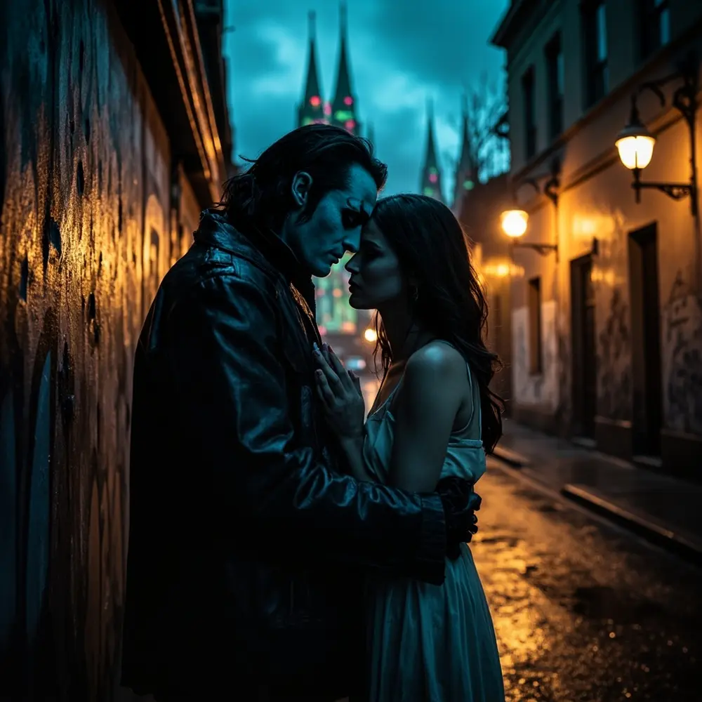15 Enchanting Halloween Wedding Costume Ideas for Spooky Couples 9 Intense instruction dark with backdrop a shelly of urban p or the and crow striking as image placement couple gothic photo 9