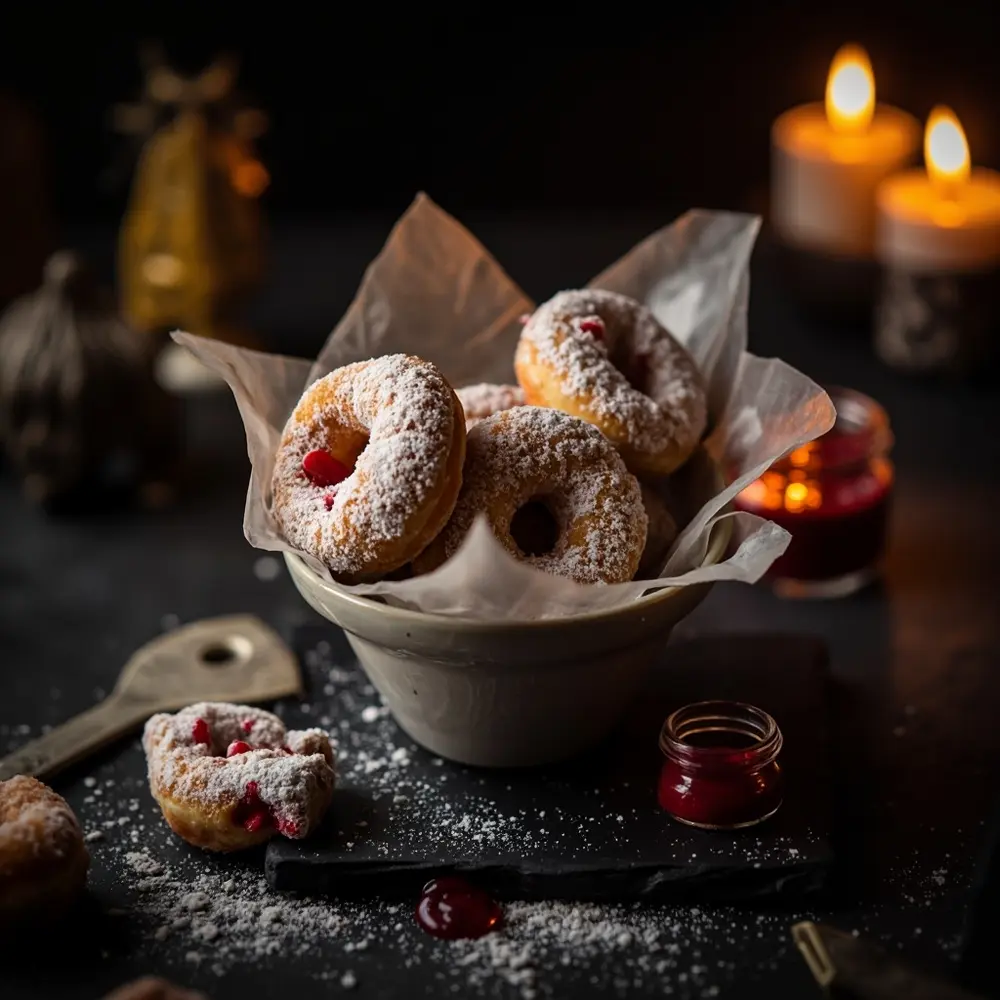 10 Easy & Quick Halloween Party Snacks for Last-Minute Fun 9 Fangs instruction gel with showing a sugar of p donuts mini powdered inserted vampire image icing hint placement plastic red 9