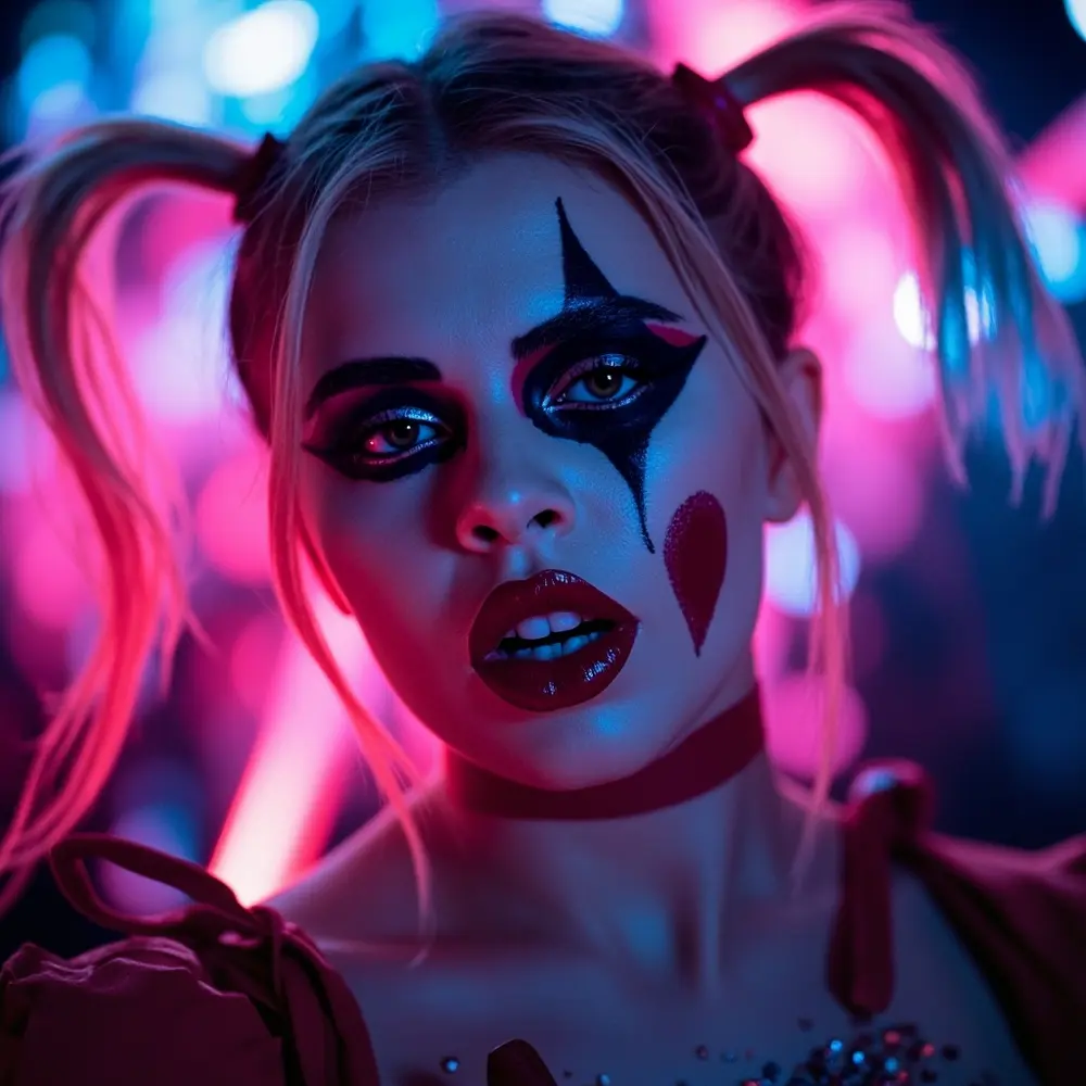 15 Easy & Last-Minute Halloween Makeup Ideas (From Your Own Makeup Bag!) 9 Drawn bold instruction heart dark with on a p smudged cheek and one person image eye placement makeup red lipstick 9
