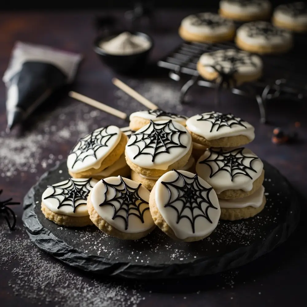 12 Spellbinding Witchy Treats: Easy Recipes for a Magical Halloween 9 Sugar h2 spiderweb cookies 9