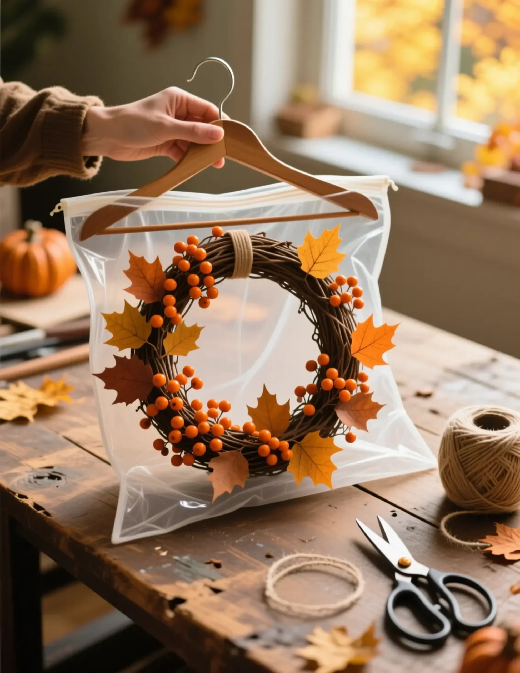 Hanger saver garment h2 038 bag 1 wreath the