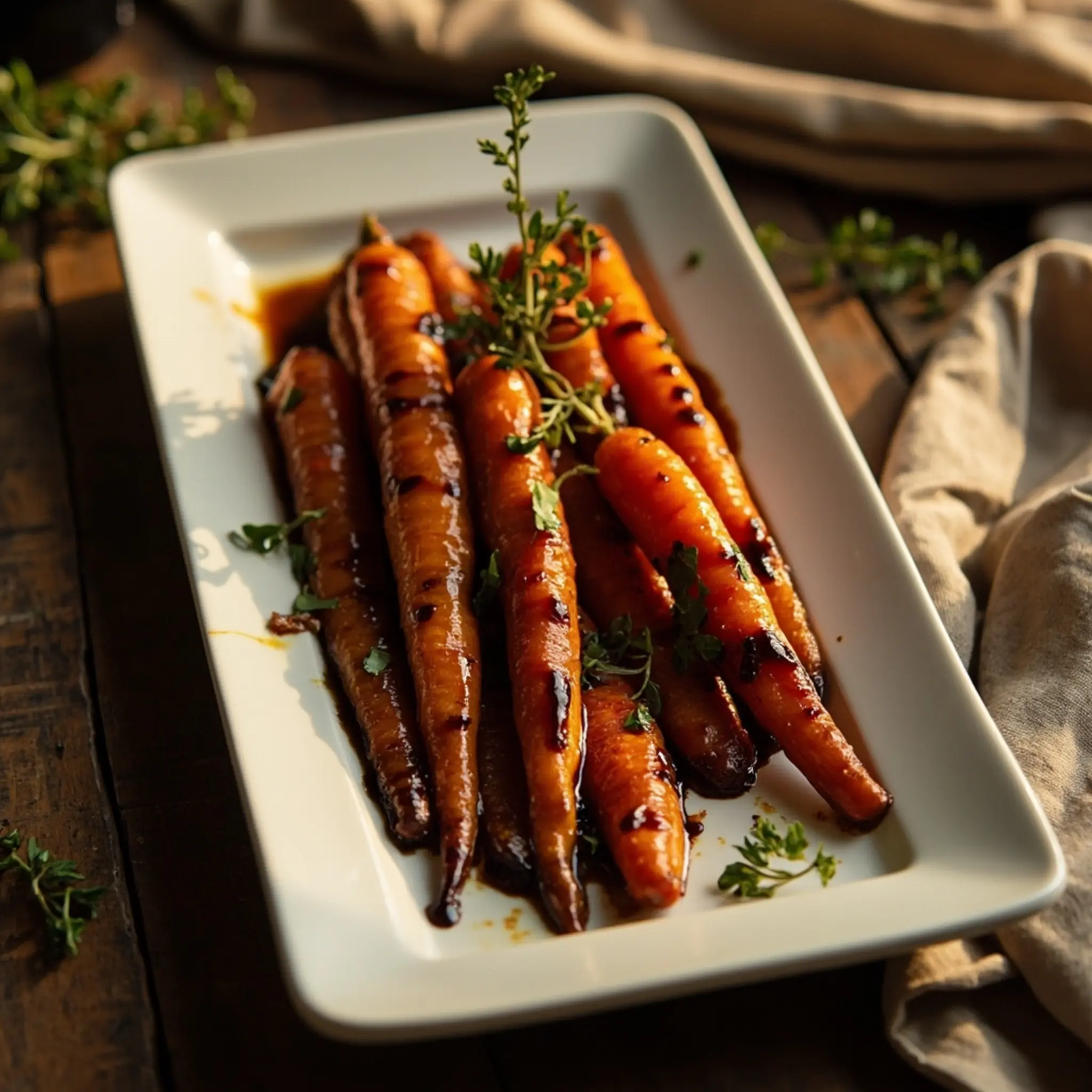 Carrots honey h3 balsamic thyme glazed 1 with