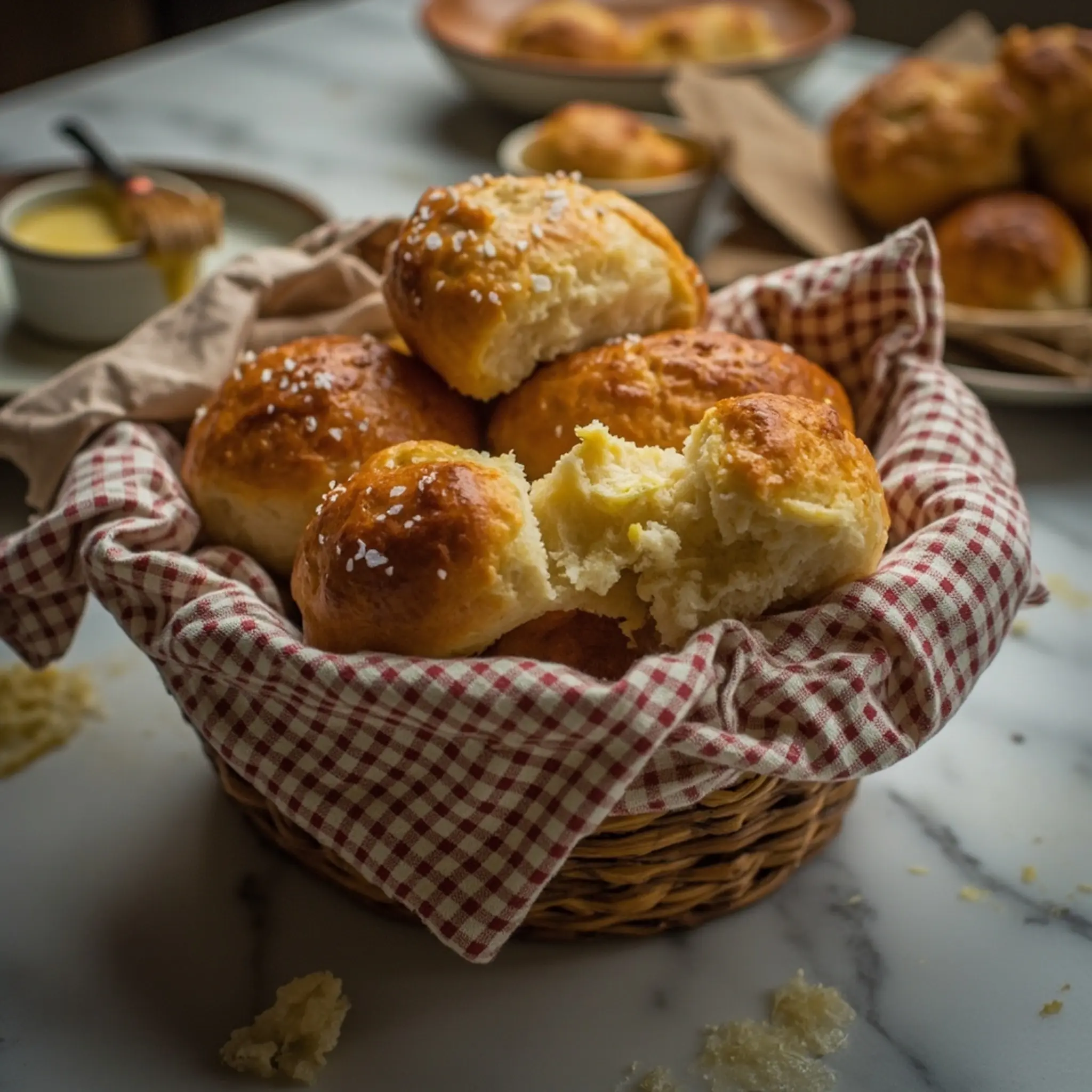 Honey fluffy 10 rolls dinner h3 butter