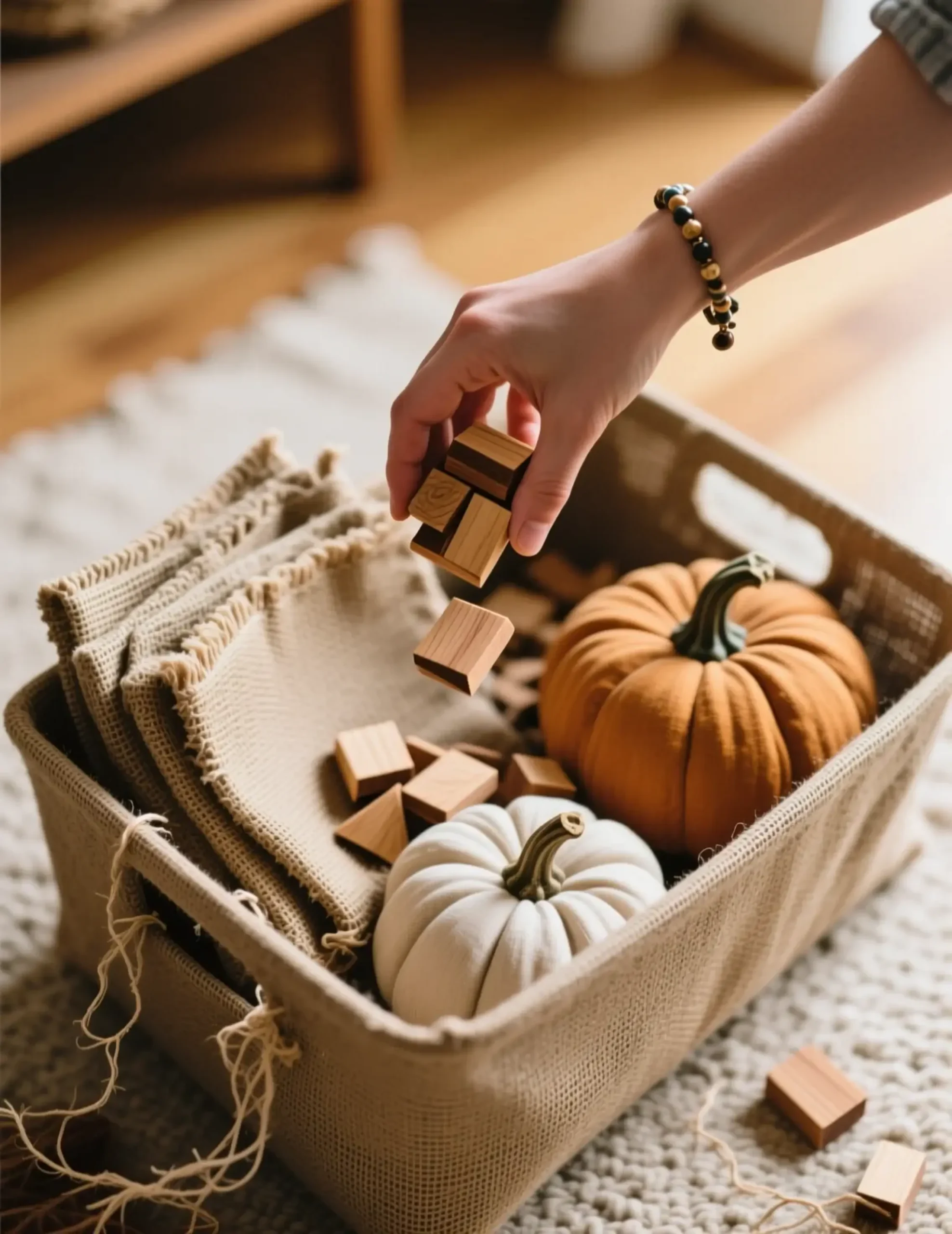 Bin hand blocks with square 10 a p small thanksgiving storage neatly into cedar image filled folded placemats tossing few