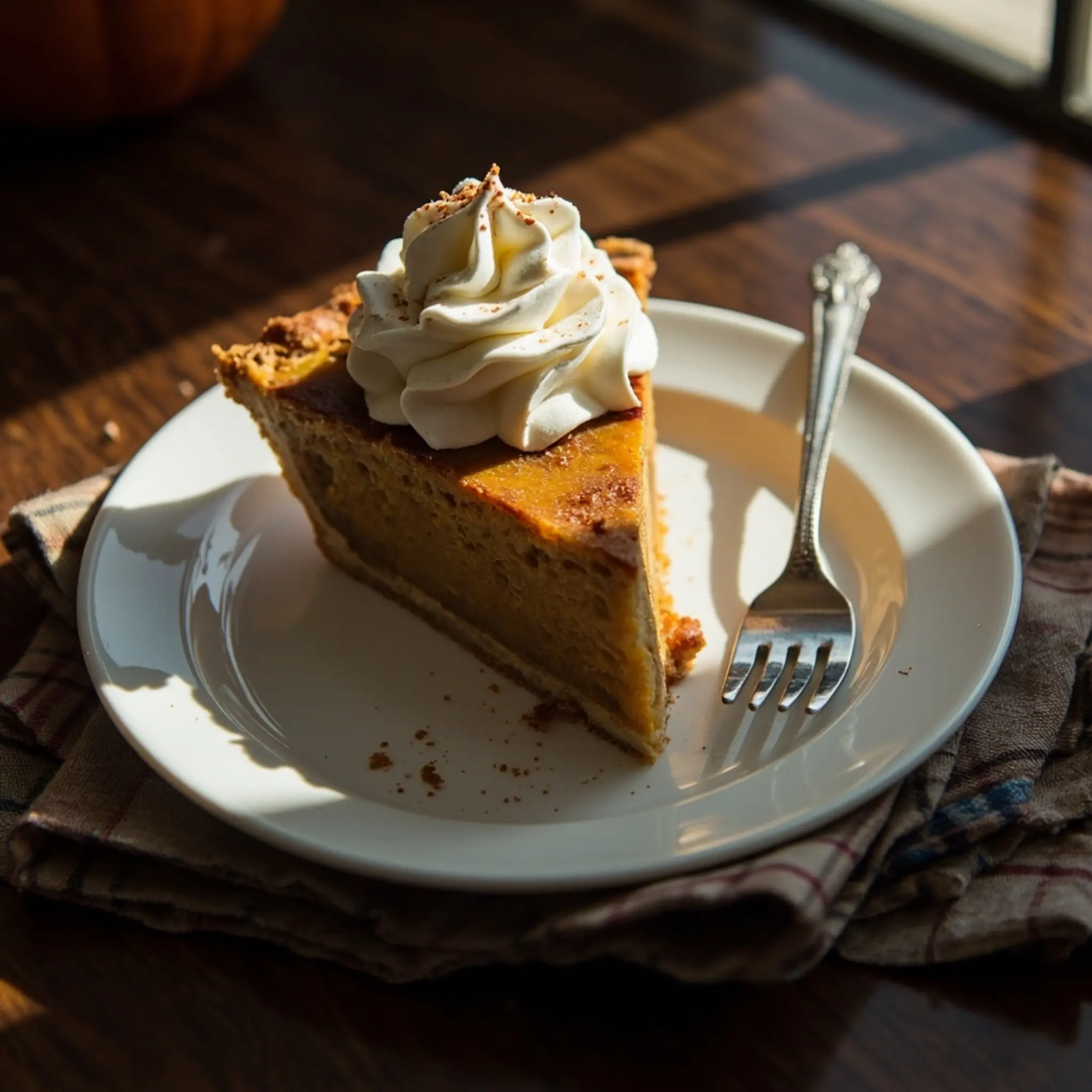 "10 Genius Ways to Save Money on Your Thanksgiving Groceries This Year" 10 With look made 10 a on whipped of p dollop sprinkle store slice fluffy cream and pie image bought large pumpkin cinnamon gourmet to plate