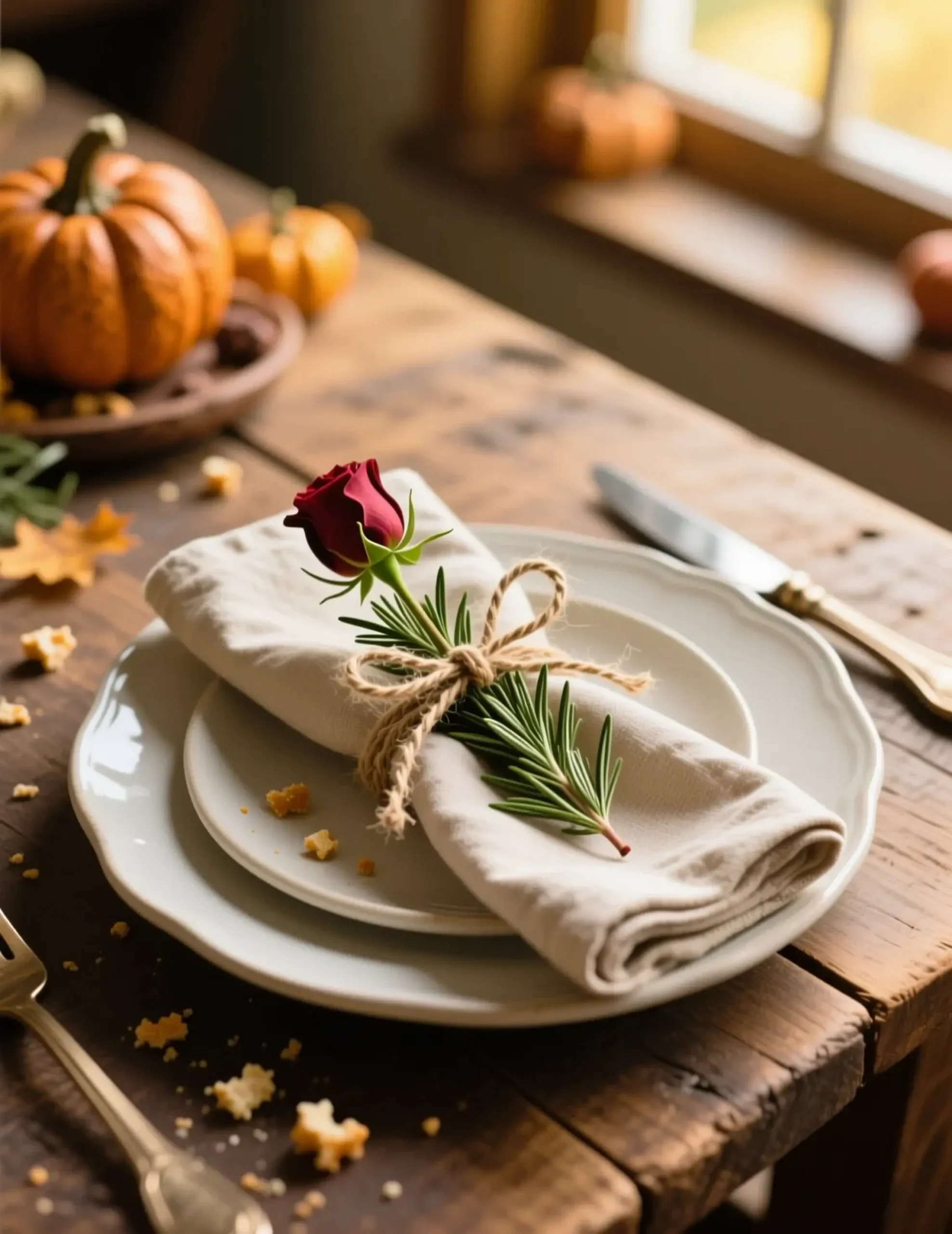 "10 Easy Ways to Transition Your Fall Decor to Thanksgiving (In 1 Hour)" 10 Set 10 a h2 thanksgiving place simple setting