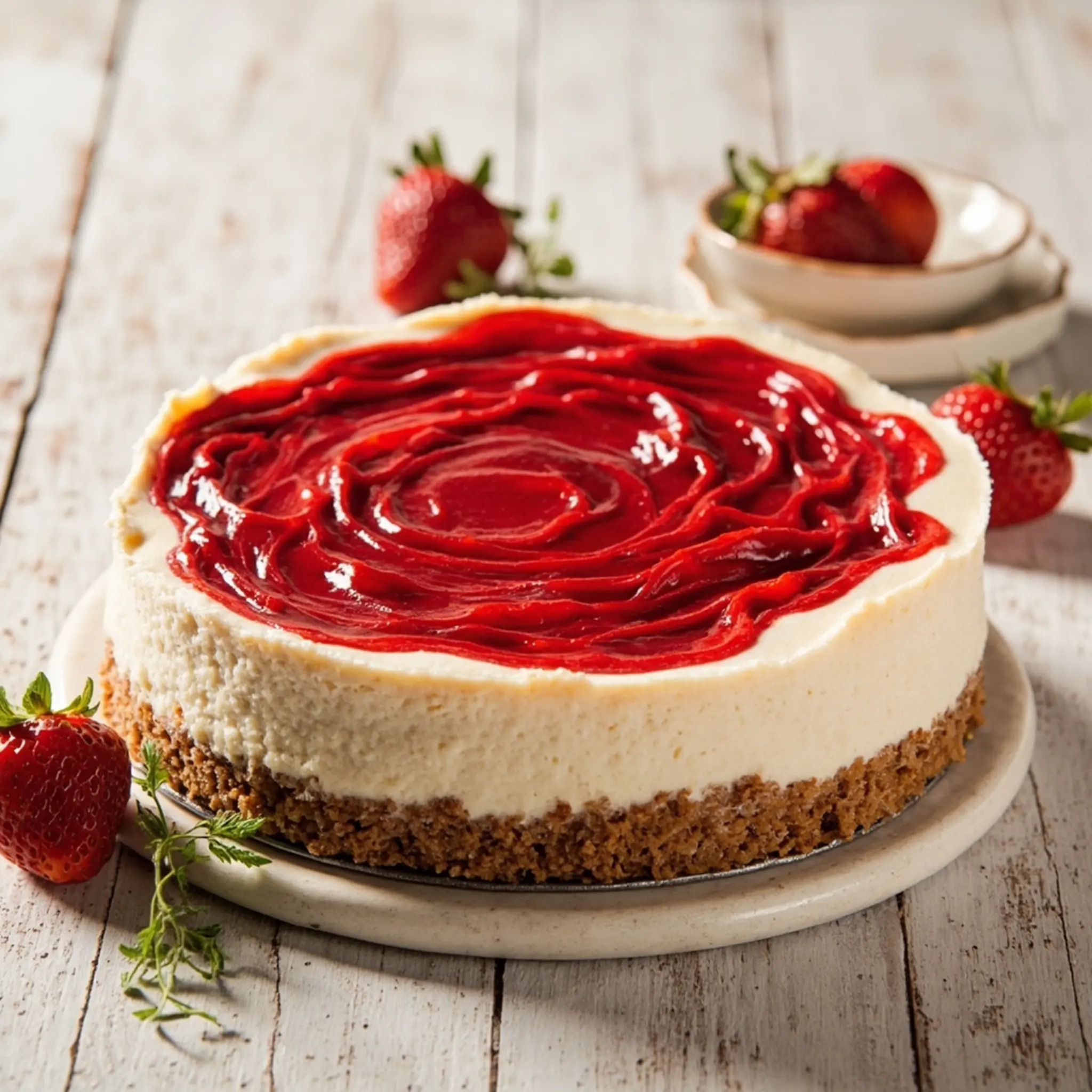 No strawberry 10 cheesecake pie h3 bake