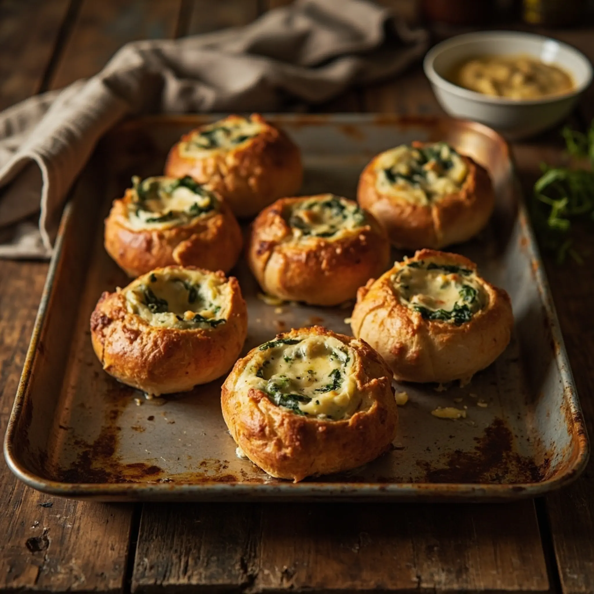 Bread mini 10 spinach artichoke h3 038 bowls dip