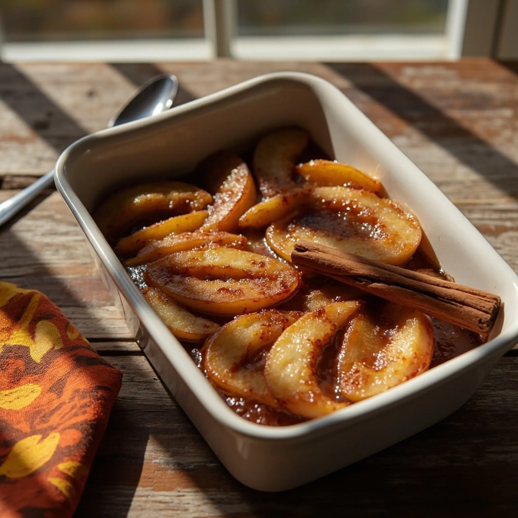 Baked apple slices 11 h3 cinnamon spiced