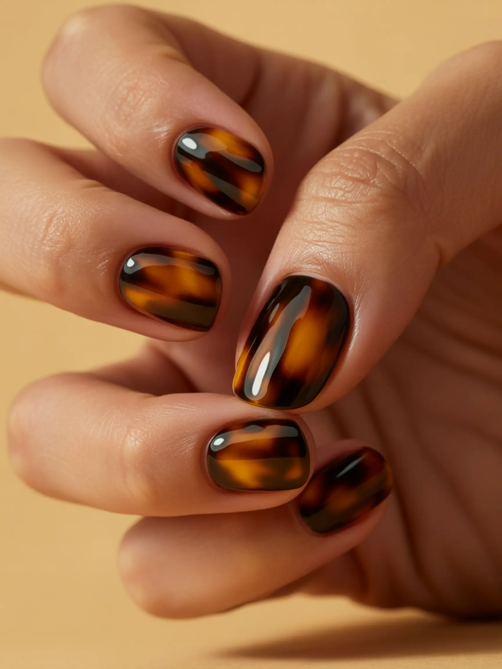 Brown design black layers dark showing a 11 up of p stunning the and close amber nail tortoiseshell image
