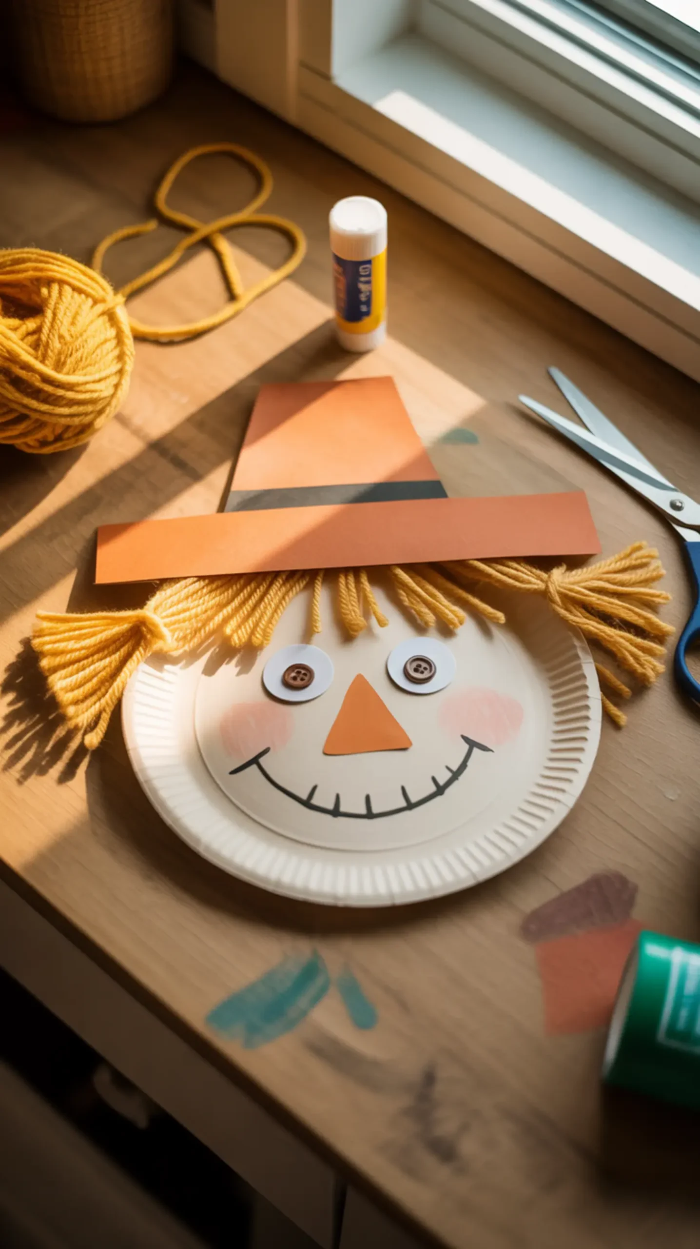 "20 Fun & Easy Thanksgiving Crafts for Preschoolers (Perfect for the Classroom)" 11 Paper 11 scarecrow h2 plate