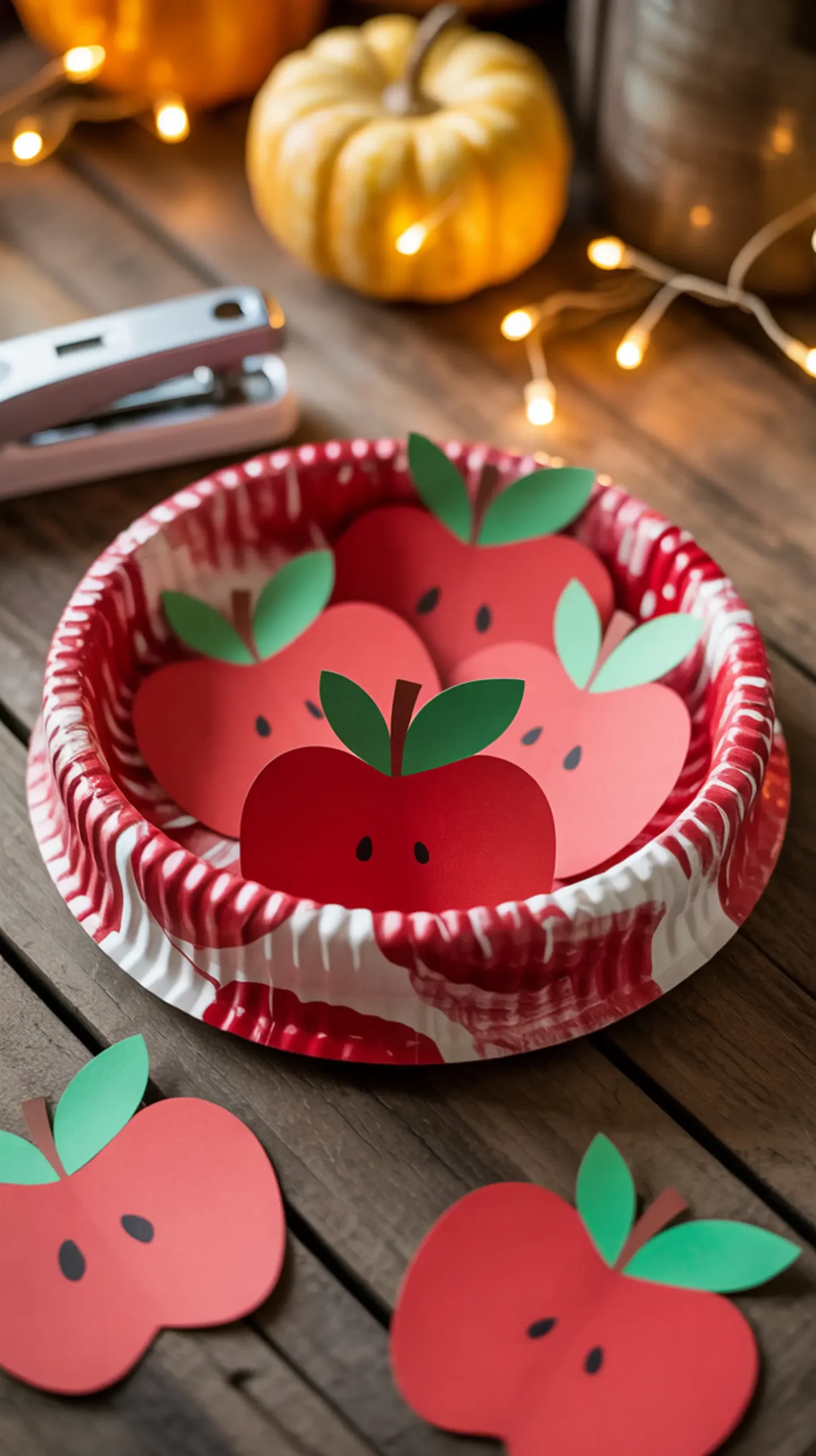 "12 Creative Thanksgiving Crafts Using Paper Plates (Beyond the Turkey!)" 11 Paper apple 11 h2 plate basket the