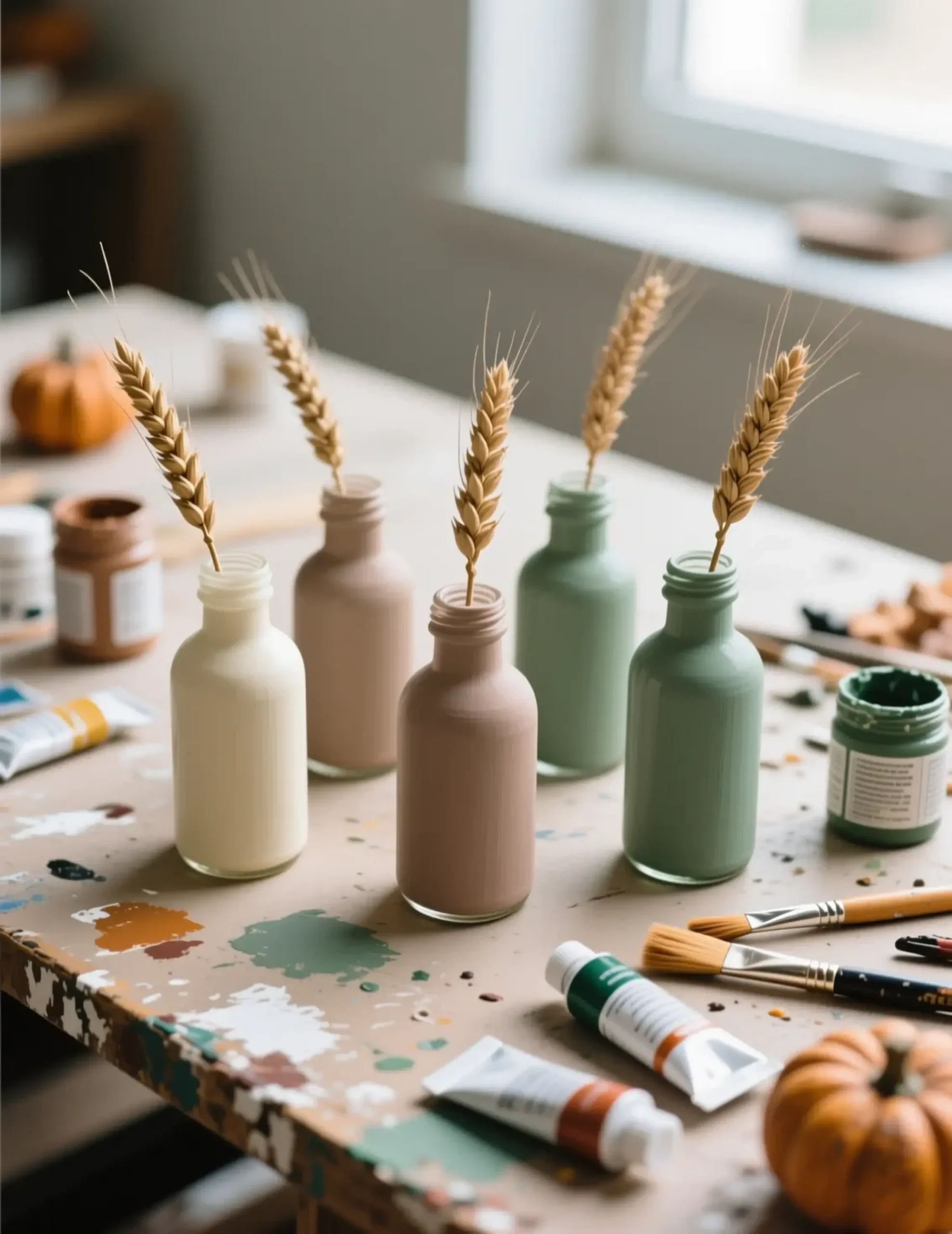 12 glass h2 vases bud bottle painted