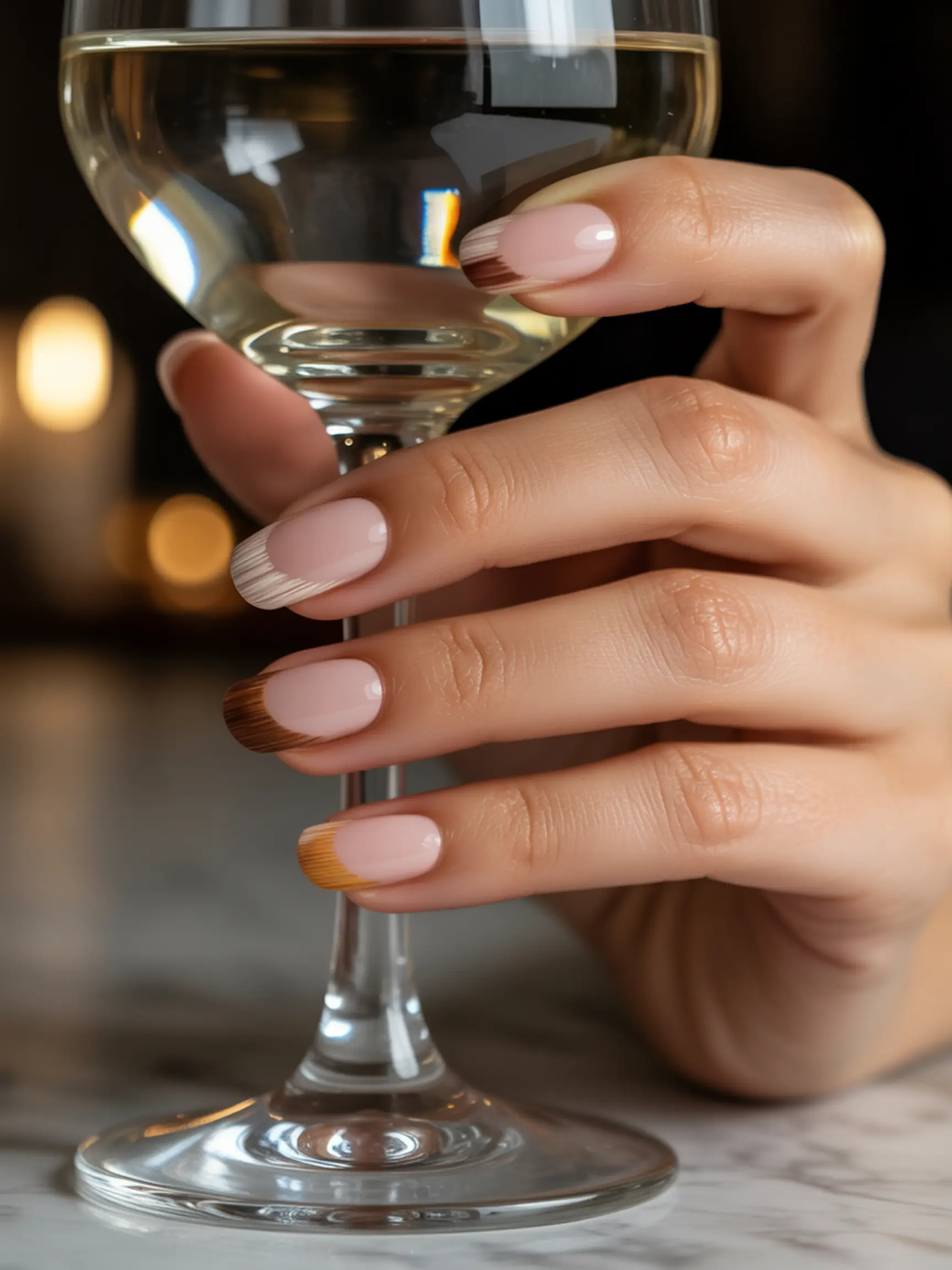 "20 Cute Turkey Nail Art Ideas for Thanksgiving (That Aren'T Tacky)" 15 Where brush half base with 15 colors a nude short feathery p the shape is in at nail image filled autumnal moon strokes