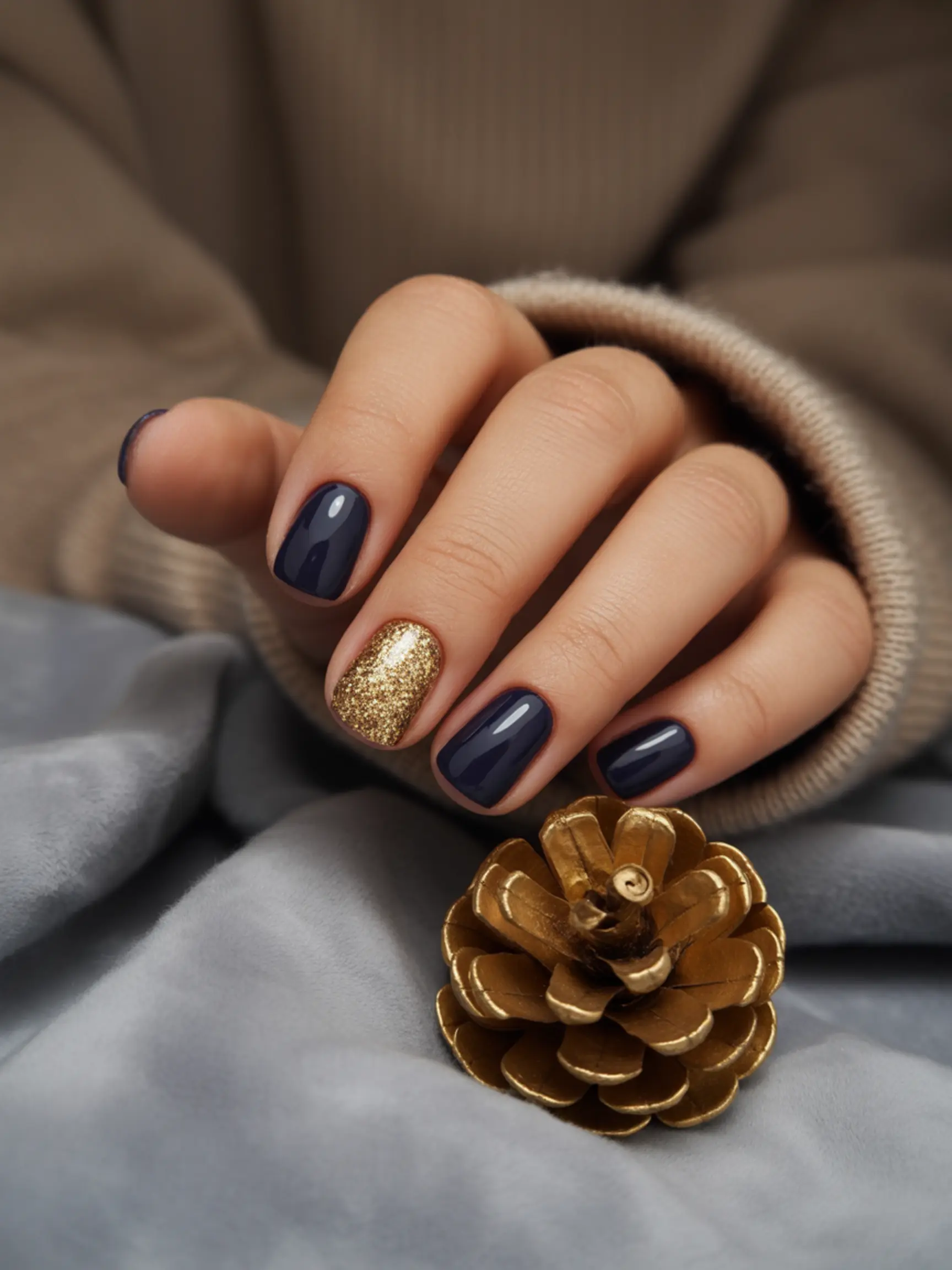 Gold 15 and h2 accent the navy